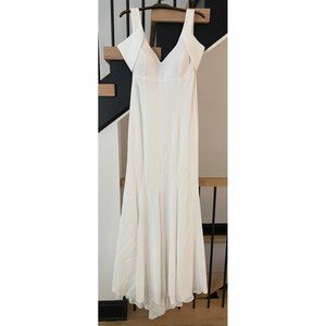 SABOROMA - MODERN SCULPTURAL WEDDING GOWN - COLD SHOULDER - V BACK - NWT - 16